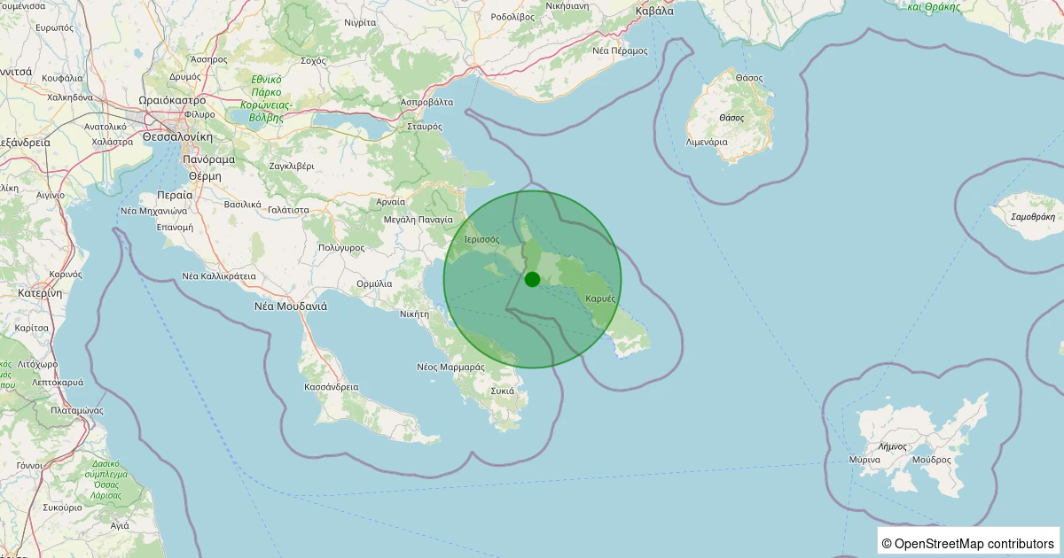 04 Aralık 2025 saat 09:29 - YUNANISTAN - 1.80ml depreminin harita gösterimi