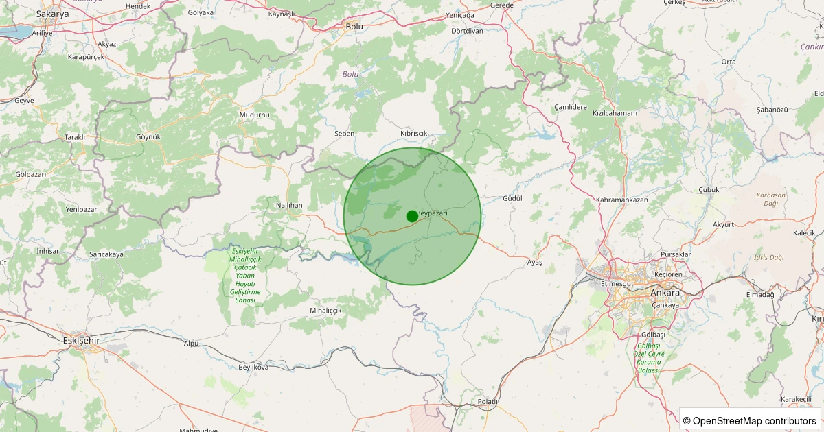 04 Aralık 2025 saat 12:51 - Beypazarı - Kuyucak - 1.40ML depreminin harita gösterimi