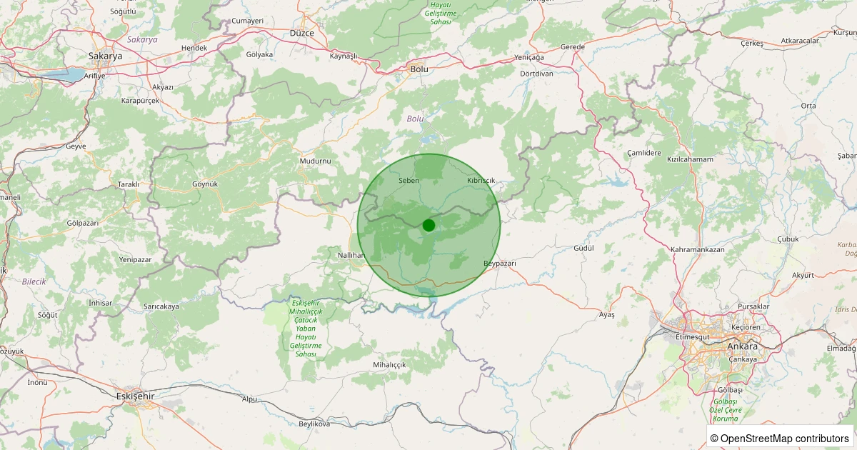 04 Aralık 2025 saat 12:51 - Nallıhan - Çeği(Gökçeöz) - 1.80ml depreminin harita gösterimi