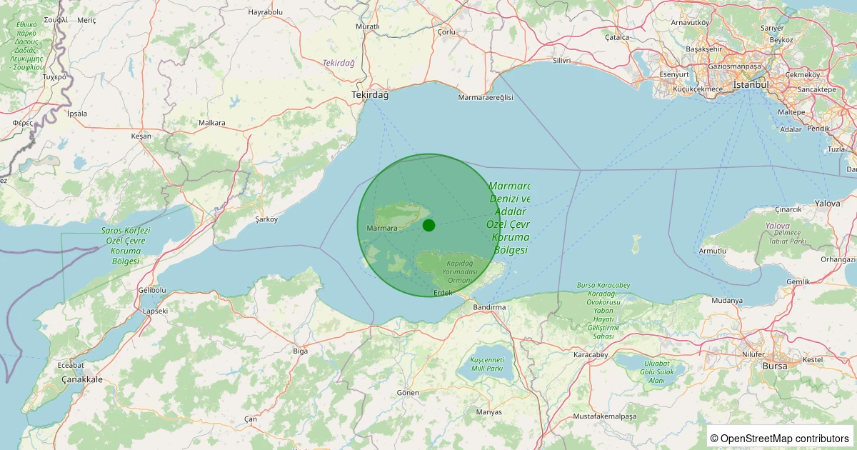 04 Aralık 2025 saat 23:25 - ASMALI-MARMARA - 1.40ml depreminin harita gösterimi