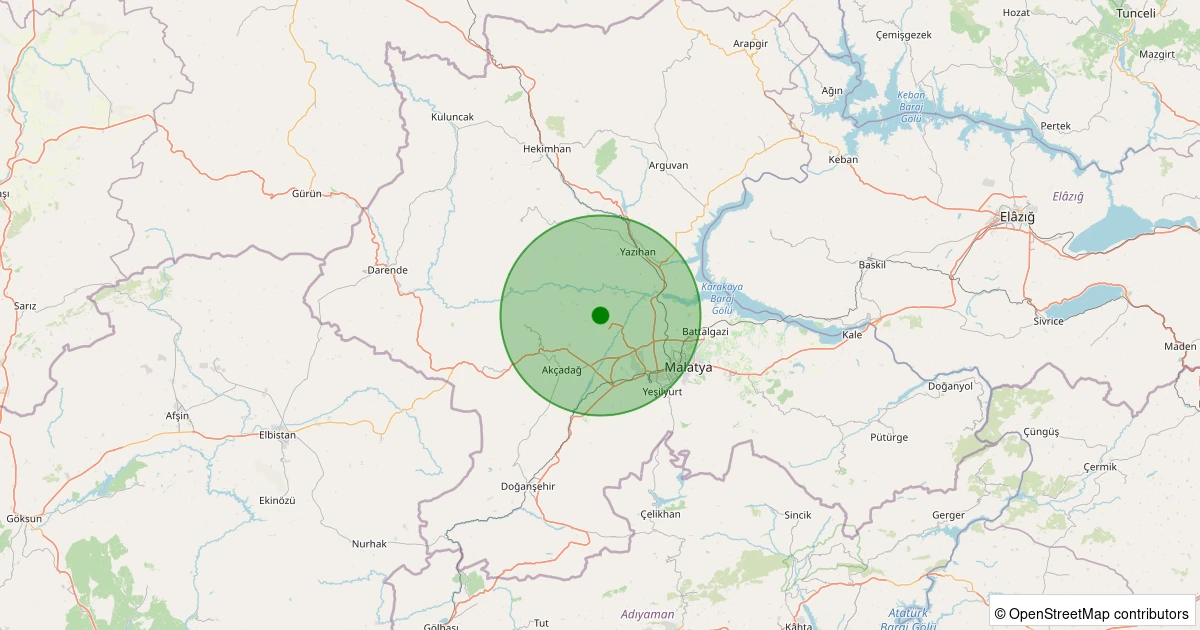 05 Aralık 2025 saat 09:08 - Yeşilyurt - Yeniköy-2 - 1.70ML depreminin harita gösterimi
