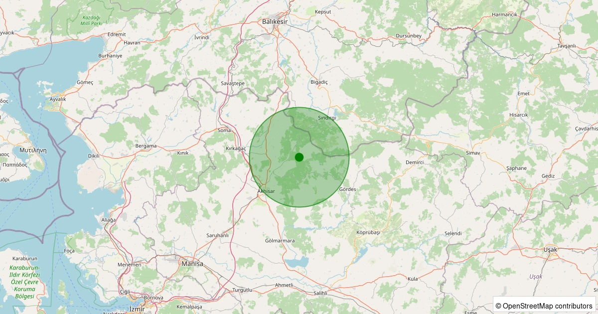 05 Aralık 2025 saat 11:28 - Akhisar - 1.20ml depreminin harita gösterimi