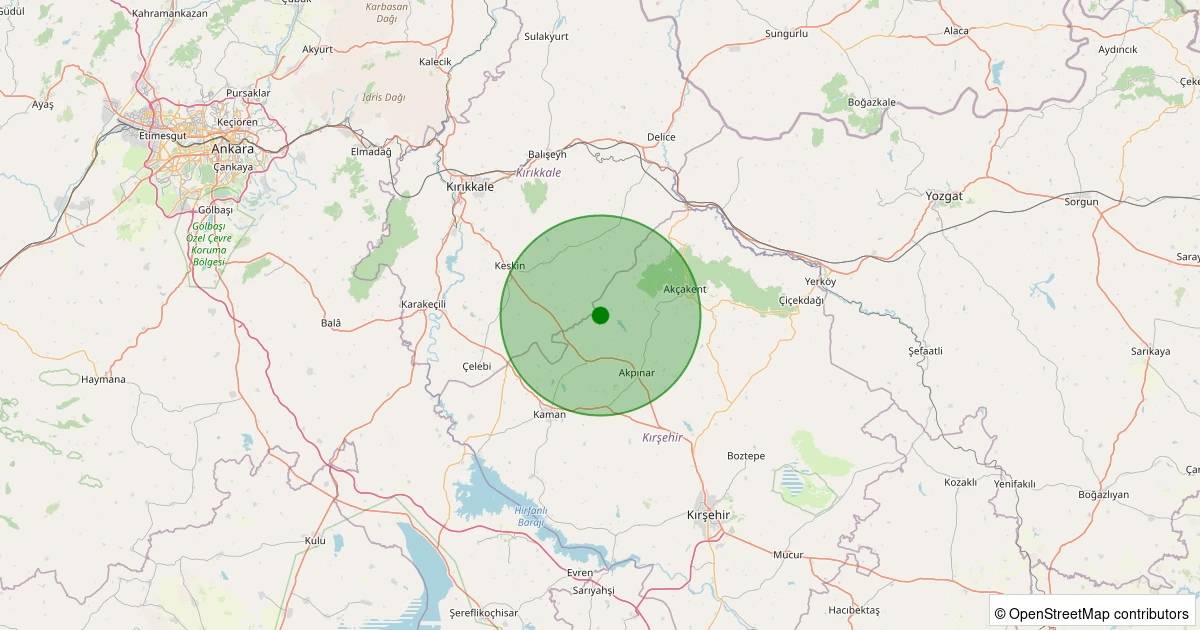 05 Aralık 2025 saat 23:07 - Akpınar - H.Sarıkaya Köyü - 1.10ml depreminin harita gösterimi