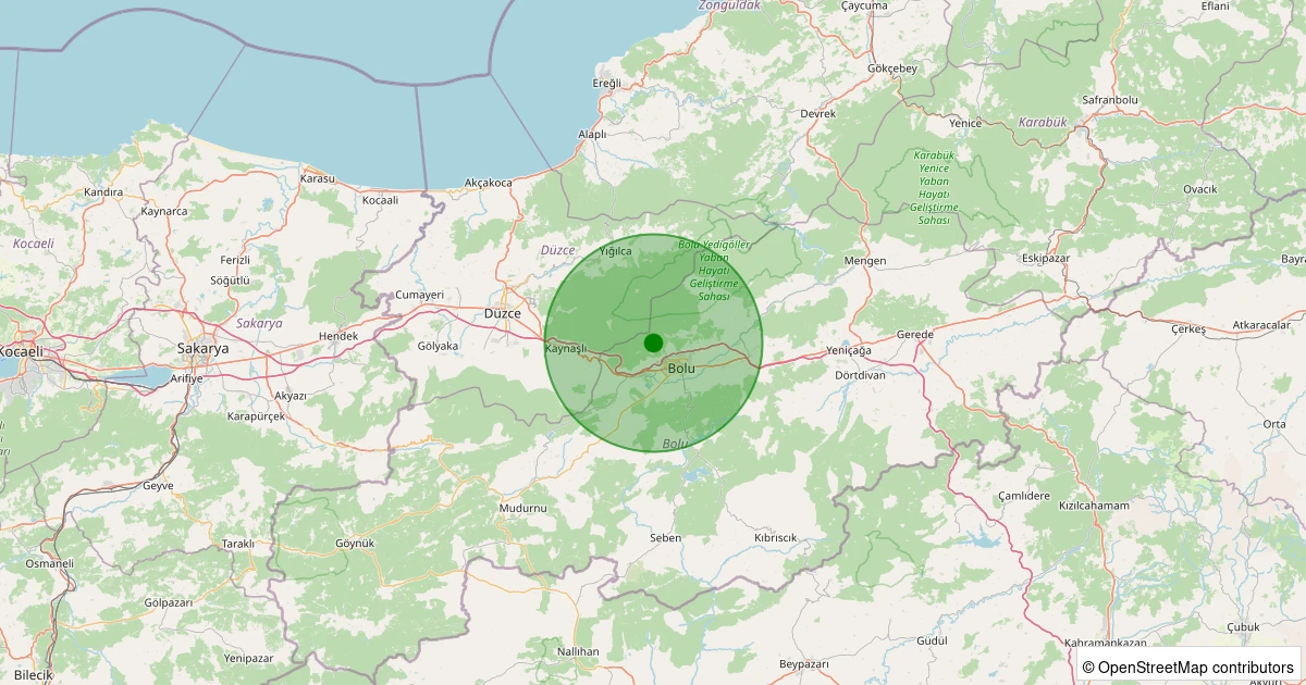 05 Aralık 2025 saat 23:56 - Merkez - Pirahmetler Köyü - 1.20ml depreminin harita gösterimi
