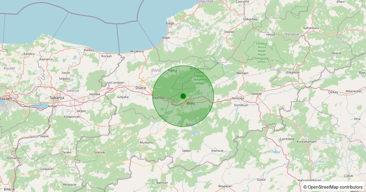 05 Aralık 2025 saat 23:56 - Merkez - Pirahmetler Köyü - 1.20ML depreminin harita gösterimi