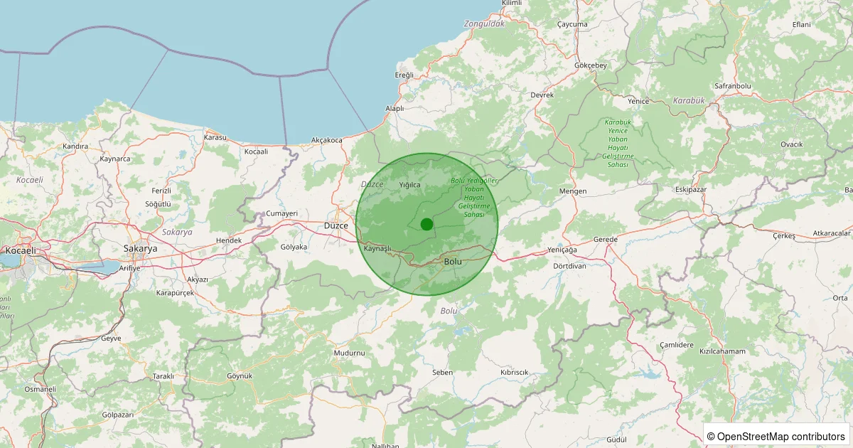 13 Ekim 2025 saat 06:29 - Merkez - Pirahmetler Köyü - 1.40ml depreminin harita gösterimi