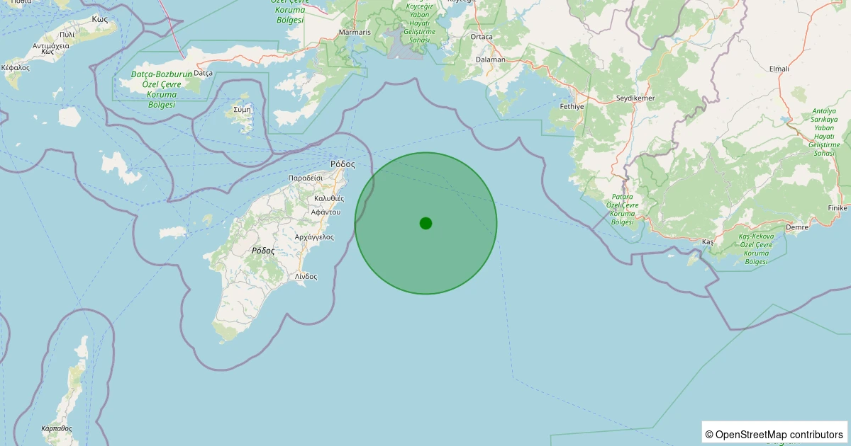 06 Aralık 2025 saat 16:54 - AKDENIZ - 2.40ml depreminin harita gösterimi