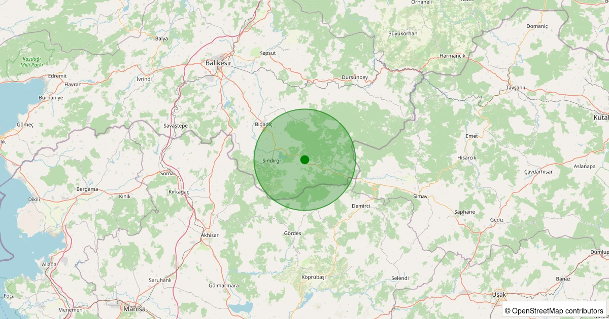 07 Aralık 2025 saat 06:43 - Sındırgı - Alayaka - 2.90ml depreminin harita gösterimi