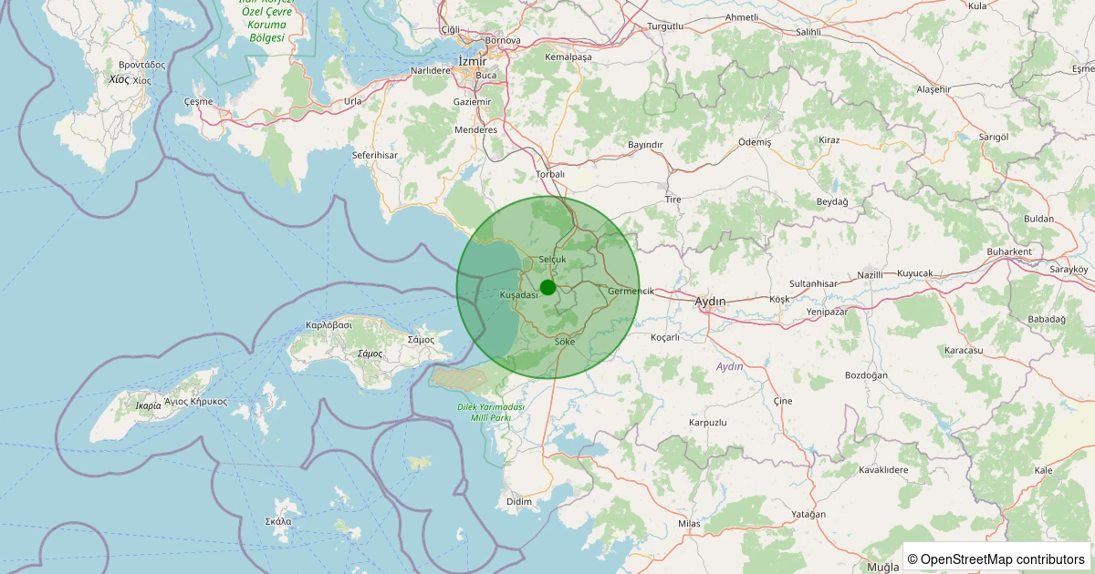 07 Aralık 2025 saat 18:01 - Selçuk - Sultaniye - 2.10ML depreminin harita gösterimi