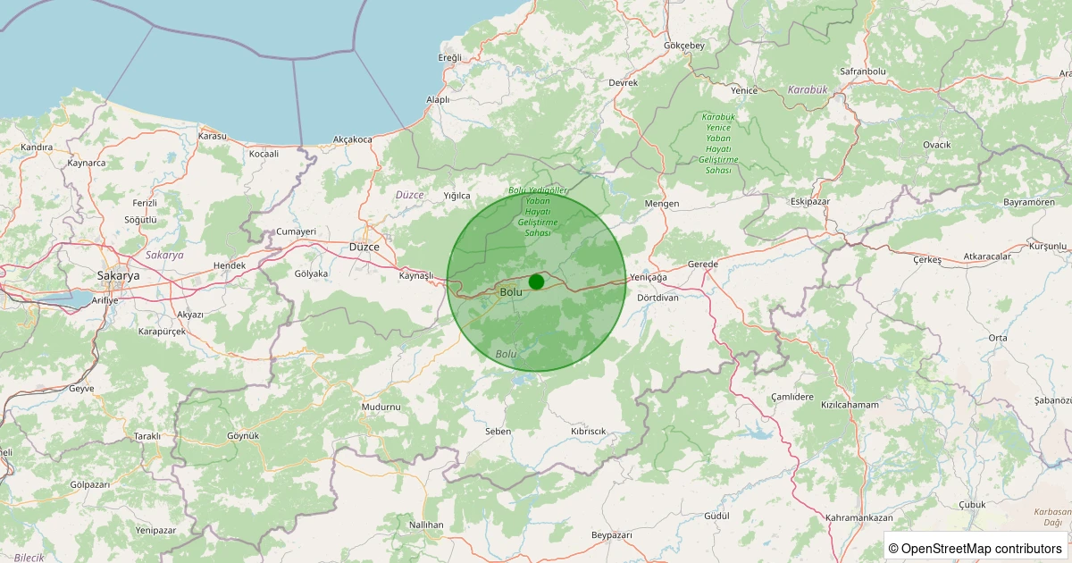 08 Aralık 2025 saat 04:42 - Merkez - Yeniakçakavak Köyü - 1.80ml depreminin harita gösterimi