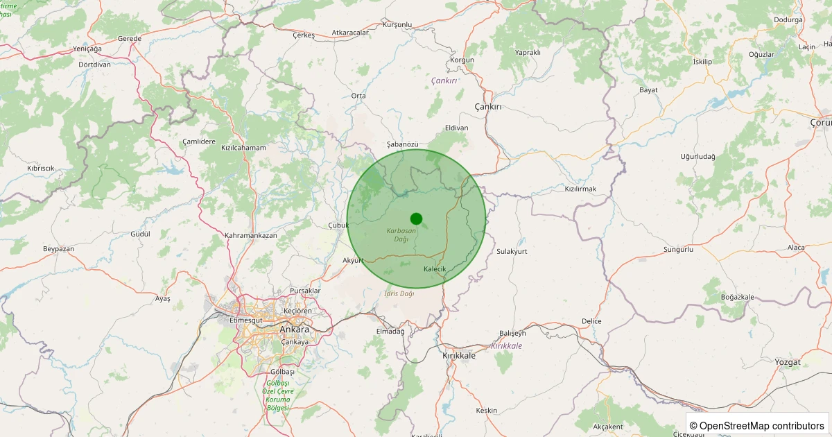 09 Aralık 2025 saat 05:15 - Kalecik - Yeşilöz - 1.40ML depreminin harita gösterimi