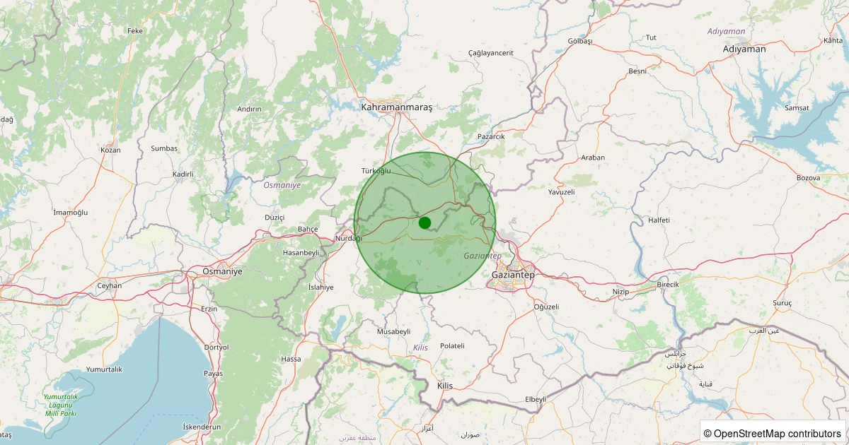 09 Aralık 2025 saat 19:51 - Pazarcık - 2.20ml depreminin harita gösterimi