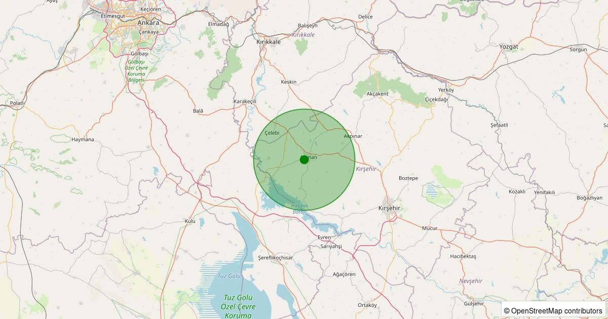 09 Aralık 2025 saat 12:19 - Kaman - Hacıpınar - 1.40ml depreminin harita gösterimi