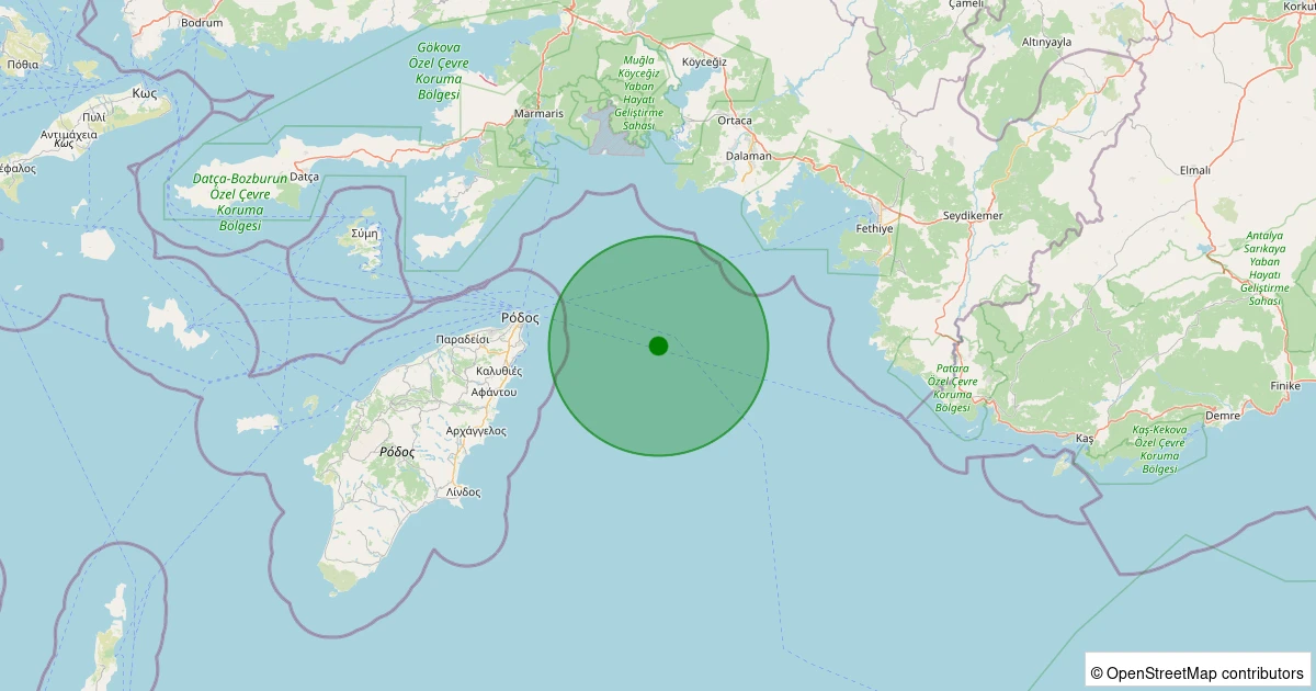 07 Aralık 2025 saat 15:44 - AKDENIZ - 2.00ml depreminin harita gösterimi