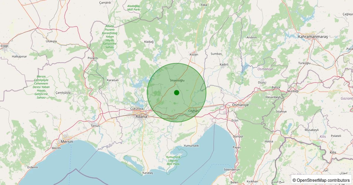 07 Aralık 2025 saat 12:25 - Ceyhan - Sağkaya - 1.60ml depreminin harita gösterimi