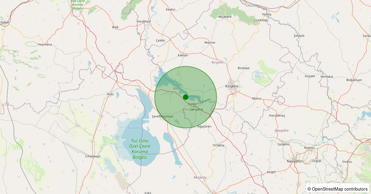 07 Aralık 2025 saat 10:43 - Evren - Solakuşağı - 1.10ml depreminin harita gösterimi