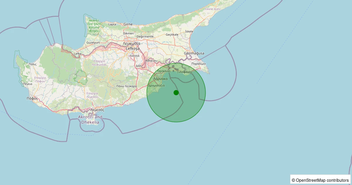 12 Aralık 2025 saat 00:03 - AKDENIZ - 2.50ml depreminin harita gösterimi