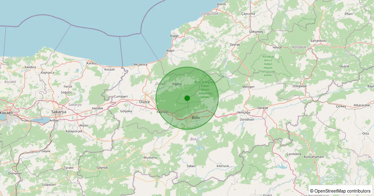 14 Ekim 2025 saat 17:24 - Merkez - Pirahmetler Köyü - 1.80ML depreminin harita gösterimi