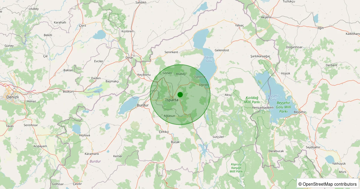15 Ekim 2025 saat 12:39 - Merkez - Küçükhacılar Köyü - 1.40ml depreminin harita gösterimi