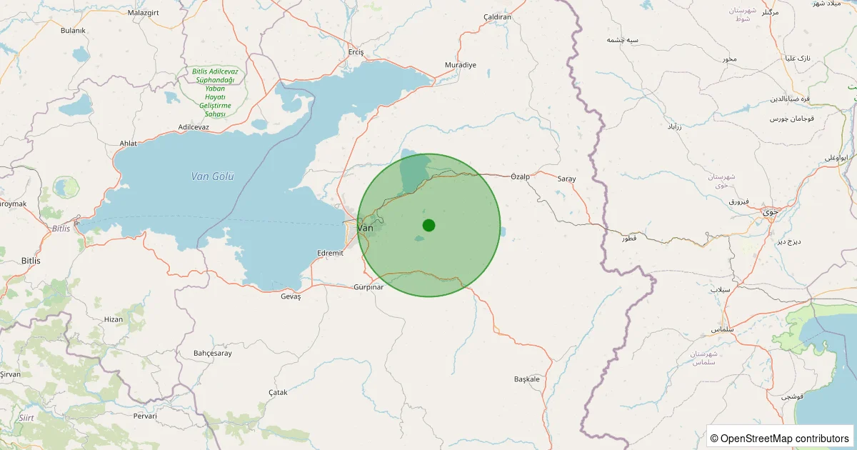 04 Ekim 2025 saat 03:47 - İpekyolu - 0.90ML depreminin harita gösterimi